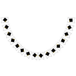 Black Graduation Caps Wimpelkette