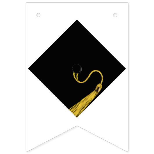Black Graduation Caps Wimpelkette (Zweite Fahne)