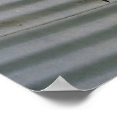 Black Graffiti auf Corrugated Iron Fitness Poster! Poster (Ecke)