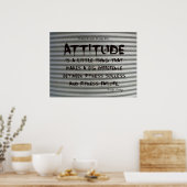 Black Graffiti auf Corrugated Iron Fitness Poster! Poster (Küche)