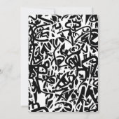 Black Graffiti Einladung zum 99. Geburtstag Männer (Rückseite)