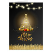 Black Graident Christmas Card - faltbar (Vorne)