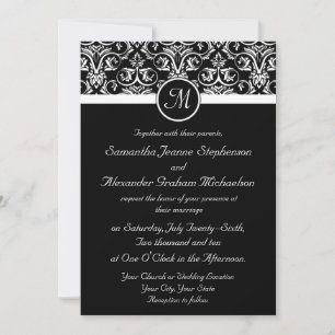 Black Grand Insignia Hochzeitseinladungen Einladung