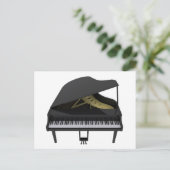 Black Grand Piano: 3D-Modell: Postkarte (Stehend Vorderseite)