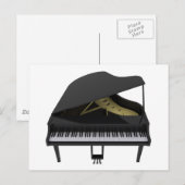 Black Grand Piano: 3D-Modell: Postkarte (Vorne/Hinten)
