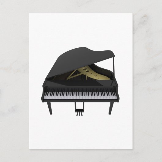 Black Grand Piano: 3D-Modell: Postkarte (Vorderseite)