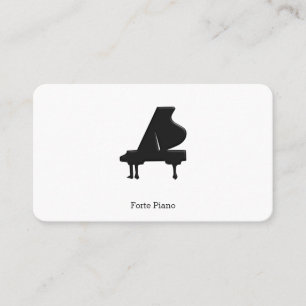 Black Grand Piano Business Card Visitenkarte