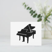 Black Grand Piano Postkarte (Stehend Vorderseite)