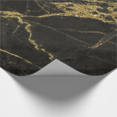 Black Granite & Gold Venen 4 Geschenkpapier (Ecke)