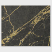 Black Granite & Gold Venen 4 Geschenkpapier (Flach)