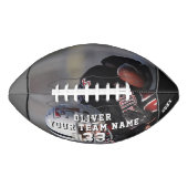 Black Graue Namensnummer Team Voll Foto Football (Vorderseite)