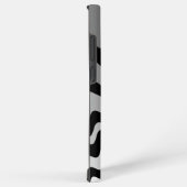 Black, gray and white zigzag samsung galaxy hülle (Rechte Seite)