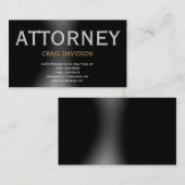 Black Gray Anwältin auf Law Business Card Visitenkarte (Vorne/Hinten)