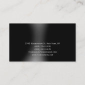 Black Gray Anwältin auf Law Business Card Visitenkarte (Rückseite)