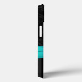 Black Gray Aqua Damask Stripte iPad Air Hüllen (Rückseite / Rechts)