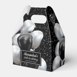 Black Gray Balloon Chic Danke zum Geburtstag Geschenkschachtel