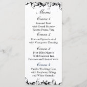 Black Gray Baroque Wedding Menükarte (Vorderseite)