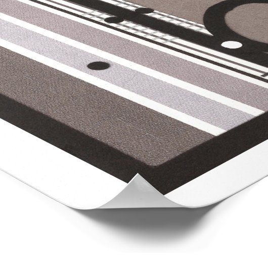 Black Gray Beige GRANADA Spanien Collage Poster (Ecke)