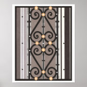 Black Gray Beige GRANADA Spanien Collage Poster (Vorne)