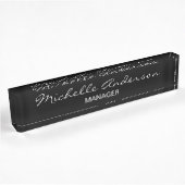 Black Gray Beruflich Script Manager Namplate Namensplakette