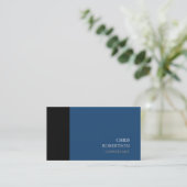 Black Gray Blue Moderne attraktive Visitenkarte (Stehend Vorderseite)