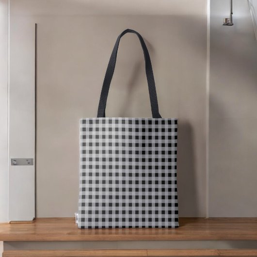 Black Gray Buffalo Kariert Moderner Bürostil Tasche