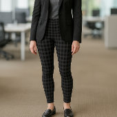 Black Gray Buffalo Karierte Mode Leggings