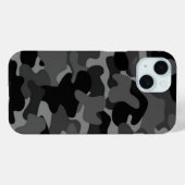 Black Gray Camouflage Case-Mate iPhone Hülle (Rückseite (Horizontal))