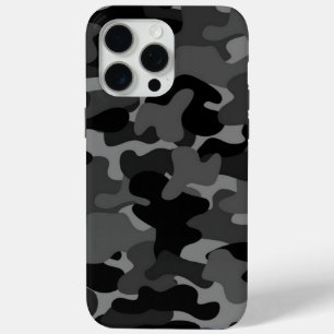 Black Gray Camouflage Case-Mate iPhone Hülle