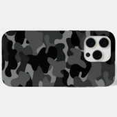 Black Gray Camouflage Case-Mate iPhone Hülle (Rückseite (Horizontal))