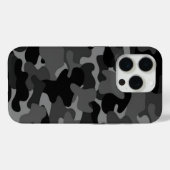 Black Gray Camouflage Case-Mate iPhone Hülle (Rückseite (Horizontal))