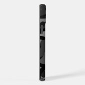 Black Gray Camouflage iPhone Hülle (Rechte Seite)