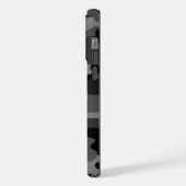 Black Gray Camouflage iPhone Hülle (Linke Seite)