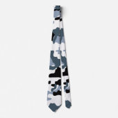 Black & Gray Camouflage Neck Tie Krawatte (Vorderseite)