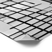 Black Gray City Doodle Poster (Ecke)