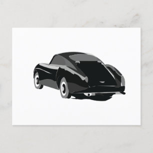 Black Gray Classic Car Postkarte