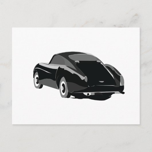 Black Gray Classic Car Postkarte (Vorderseite)