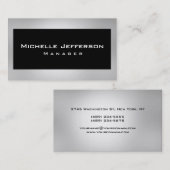 Black Gray Creative Manager Business Card Visitenkarte (Vorne/Hinten)