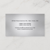 Black Gray Creative Manager Business Card Visitenkarte (Rückseite)
