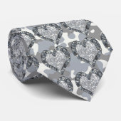 Black & Gray Digital City Camouflage Herzlich Will Krawatte (Gerollt)