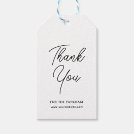 Black Gray Elegant Business Vielen Dank, dass Sie  Geschenkanhänger