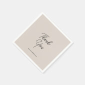 Black Gray Elegant Business Vielen Dank Napkins Serviette (Ecke)