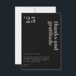 Black Gray Formal Modern Bold Typografy Grad Dankeskarte<br><div class="desc">Black Gray Formal Modern Bold Typografie Grad Dankeschön Karte.</div>