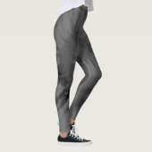 Black Gray Gefärbte Krawatte Leggings (Rechts)