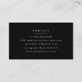 Black, Gray & Gold Agate Business Card Visitenkarte (Rückseite)