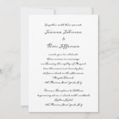 Black Gray Gold Blumenstrauß Luxus Elegante Einladung (Rückseite)