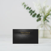 Black Gray Gold Business Card Visitenkarte (Stehend Vorderseite)