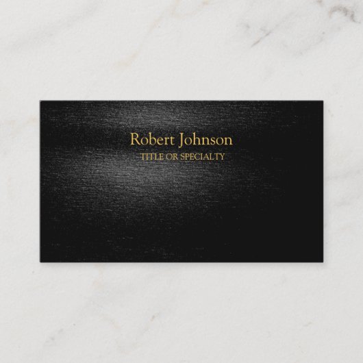 Black Gray Gold Business Card Visitenkarte (Vorderseite)