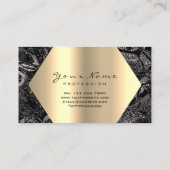 Black Gray Gold Glitzer Makeup Artist Lashes Visitenkarte (Rückseite)