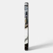 Black Gray Gold Marmor Swirl Abstrakt Trendy Case-Mate iPhone Hülle (Rückseite / Links)